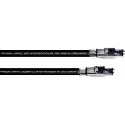 Cordial 15609 RJ45 CAT 6A SF/UTP 1,5m černý