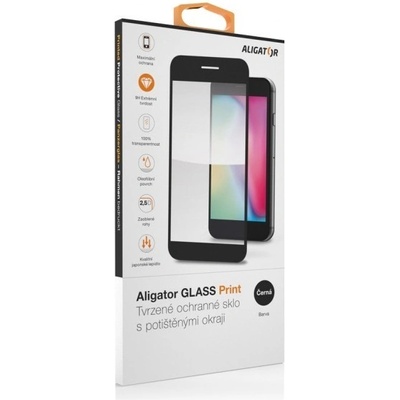 Aligator Ochranné tvrzené sklo GLASS PRINT, Xiaomi Redmi 10 5G, černá, celoplošné lepení GLP0191