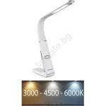 PANLUX Настолна led лампа с регулируема яркост и безжично зареждане lord evo led/8w/230v бяла (px0351)