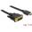 Delock Кабел DVI 18+1 с HDMI-A конектор, 1 м, черен