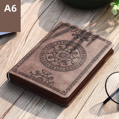 NATAWA A6 Retro Style Mini Notebook PU Kožený obal Psací kniha Přenosný poznámkový blok Školní kancelářské potřeby