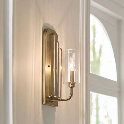 Elstead Lighting Quintiesse QN-KIMROSE1-BNB - Стенно осветително тяло KIMROSE 1xE14/40W/230V златно (ED1064)