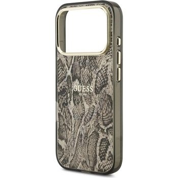 CG Mobile iPhone 17 Pro Max GUESS PYTHON PATTERN MAGSAFE силиконов протектор за телефон, пластмасов заден капак, леопардов модел, широк цвят GUHMP17XHIMPYGW (GUHMP17XHIMPYGW)