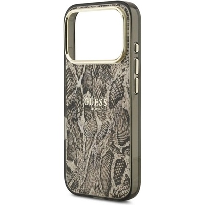 CG Mobile iPhone 17 Pro Max GUESS PYTHON PATTERN MAGSAFE силиконов протектор за телефон, пластмасов заден капак, леопардов модел, широк цвят GUHMP17XHIMPYGW (GUHMP17XHIMPYGW)