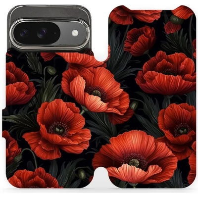 Mobiwear Google Pixel 9 / 9 Pro VP45S Temné červené květy