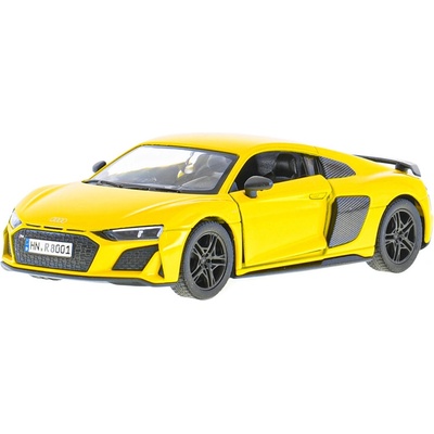 Kinsmart Audi R8 coupe kov13cm na zpětný chod Žlutá 1:36