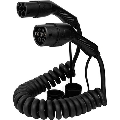 AUXUS EV nabíjecí kabel pro elektromobily Typ2 kroucený 22kW 3x32A 5m