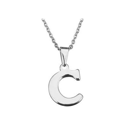 Šperky4U Ocelový řetízek s přívěškem iniciála "C" OPD0090-C