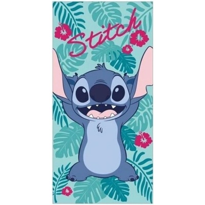 CurePink Dětský ručník osuška Disney Lilo & Stitch Stitch 70 x 140 cm