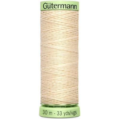 Nit PES Gütermann JEANS - extra silná 30 (30m) barva 414 - krémová