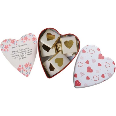 Bohemia Gifts Čokolády v plechové krabičce srdce pro babičku 55 g
