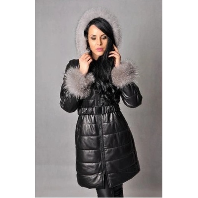 Max Original Leather dámsky kožený kabát s pravou kožušinou6 FUR black