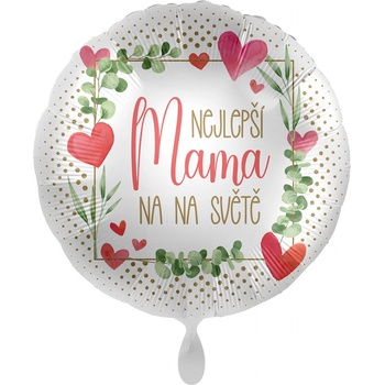Premioloon Fóliový balón kruh Nejlepší mama na světě