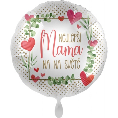 Premioloon Fóliový balón kruh Nejlepší mama na světě