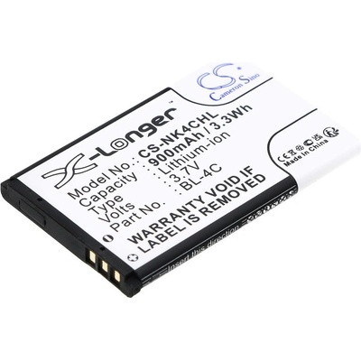 Cameron Sino Батерия за мобилен телефон NOKIA 6100, 6200, 107, 108 BL-4C LiIon 3, 7V 900mAh CAMERON SINO (CS-NK4CHL)