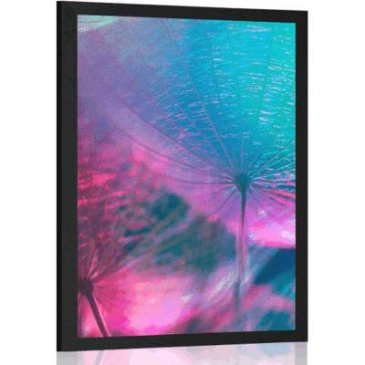 Plakát pampeliška v pastelových barvách - 40x60 silver