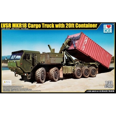Merit I LOVE KIT International LVSR MKR18 Cargo Truck with 20ft Container 1:35