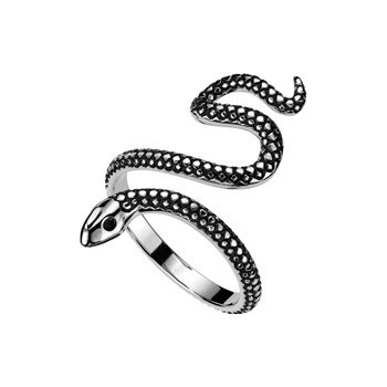 Šperky4U Ocelový prsten had OPR1929