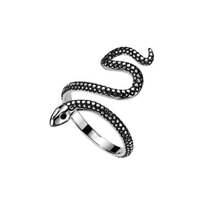 Šperky4U Ocelový prsten had OPR1929