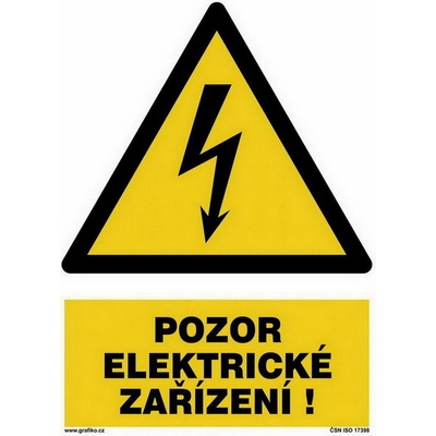 Pozor elektrické zařízení, fólie 148x105, W012-01.SC