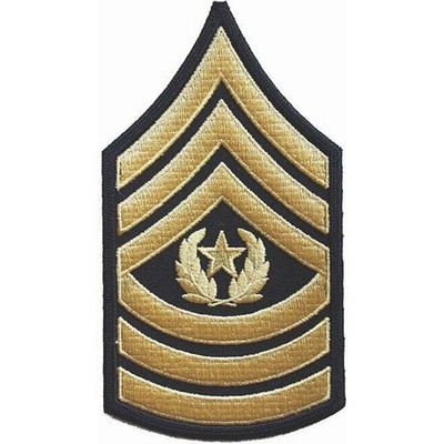 Nášivka: Hodnost US ARMY rukávová Command Sergeant Major černá | žlutá