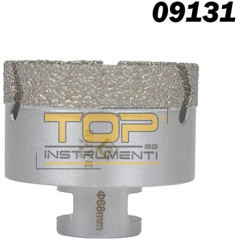 Image 1 of UNI Боркорона диамантена 68 мм диаметър, m14, 35 мм работна дълбочина, за гранитогрес, фаянс, камък (uni-09131)