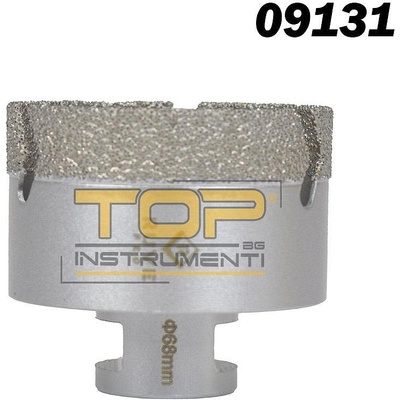 UNI Боркорона диамантена 68 мм диаметър, m14, 35 мм работна дълбочина, за гранитогрес, фаянс, камък (uni-09131)