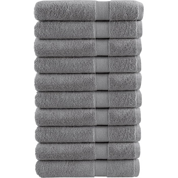 vidaXL Премиум кърпи SOLUND 10 бр сиви 100x200 см 600 gsm (137319)