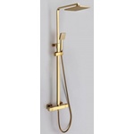 Inter Ceramic ТРЪБНО ОКАЧВАНЕ ДУШ ict6222gold ТЕРМОСТАТИЧНА КВАДРАТ ЗЛАТО (ict 6222gold)