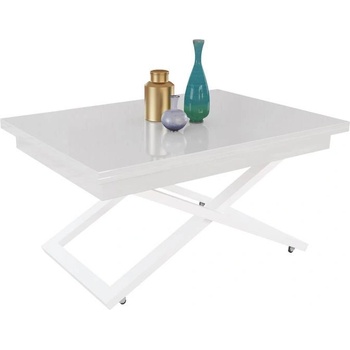 IVM BG Разтегателна маса Флоренция с повдигащ механизъм - бял мат