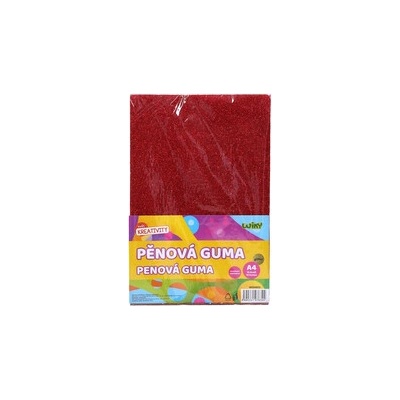 Penová guma A4 20x30 cm glitter, samolepiaca 10 ks
