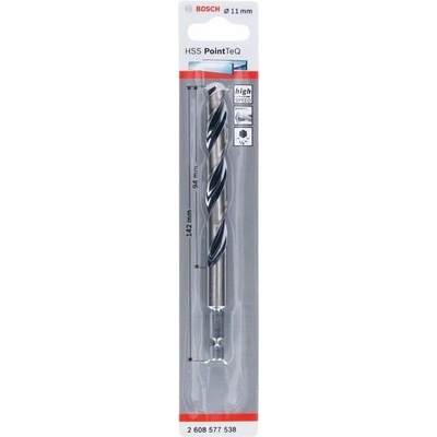Свредло за метал BOSCH HSS PointTeQ HEX с 6-гранна опашка; 11, 0 мм (5 бр. ) 2608577538 (2608577538)