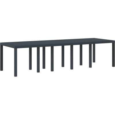vidaXL Градинска маса Антрацит 300 x 100 x 73 см полиратан (3378520)