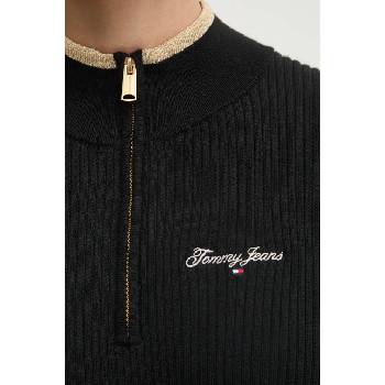 Tommy Hilfiger Рокля Tommy Jeans в черно къса с кройка по тялото DW0DW19836 (DW0DW19836)