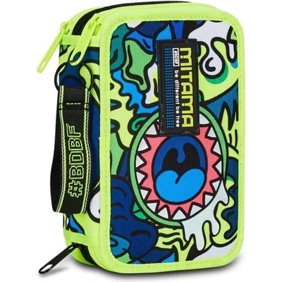 Mitama Fluo Monster ученически несесер с 3 ципа, ПЪЛЕН