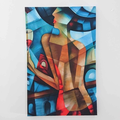 Vavien Artwork Obraz na plátně Lady in Red 50x70 cm, 50 x 70 cm