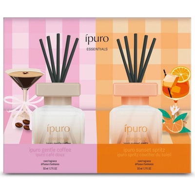 ipuro Essentials Garden Party Sun Spritz aróma difuzér s náplňou 50 ml + ipuro Essentials Garden Party Gentle Coffee aróma difuzér s náplňou 50 ml