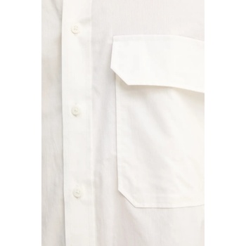 Giorgio Armani Памучна риза Armani Exchange мъжка в бежово със свободна кройка с класическа яка XM000449 AF13167 (XM000449.AF13167)