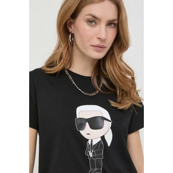 KARL LAGERFELD IKONIK 2.0 KARL T-SHIRT 230W1700-999 Černá