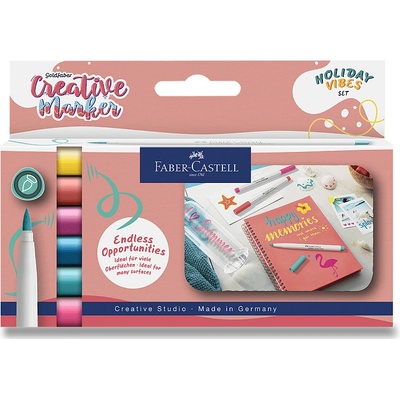 Faber-Castell Popisovač Goldfaber Creative M súprava 6 ks Brush Holiday Vibes