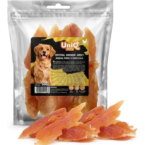 Uniq Pets Meaty Crystal Chicken Jerky - меки лакомства за кучета с 94% пилешко, 500 г