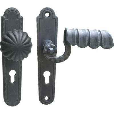 Galbusera 4309 PZ 72 mm antická rez, koule vyosená klika pravá, s překrytím vložky