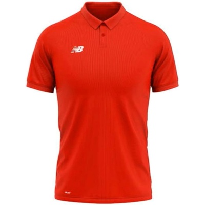 New Balance Блуза с яка New Balance Men's Short-Sleeve Cricket Polo Shirt - Red Pepper