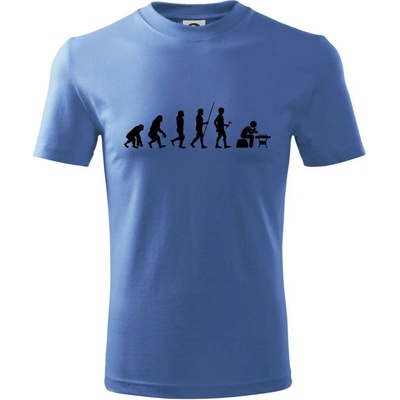 Evolúcia šach tričko svetlomodrá