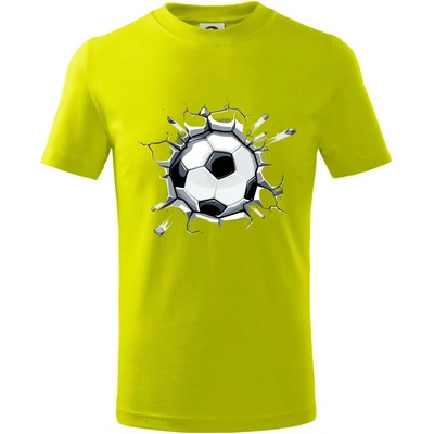 Futbalová lopta v triku tričko detské limetková