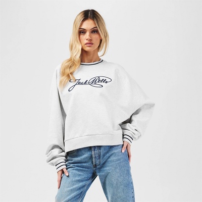 Jack Wills Блуза Jack Wills Women's JW Sport Stripe Crew Sweatshirt - Light Heather