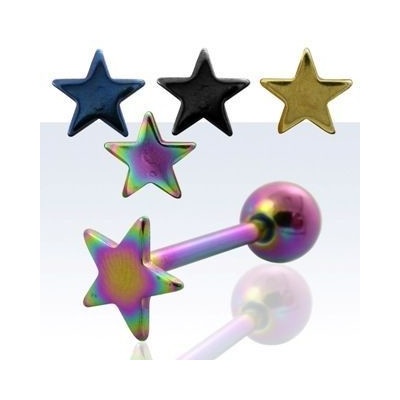 Šperky4U piercing do jazyka hvězda PJ01212-B