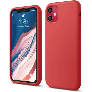 elago Soft Silicone Case - силиконов (TPU) калъф за iPhone 11 (червен)