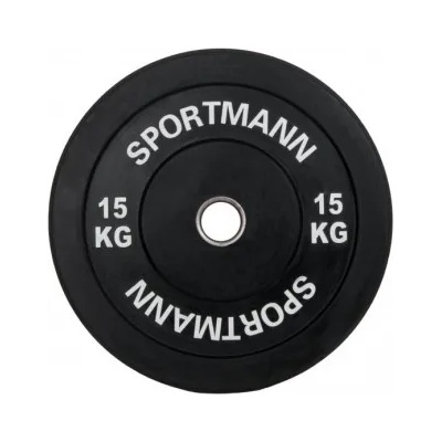 Sportmann Тежест Каучукова броня sportmann - 15 кг / 51 мм - черна