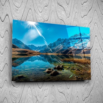 Art gift Стъклено АРТ пано - Езеро в планината